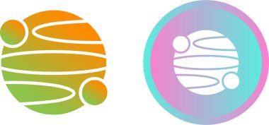 Dairesel şekilli basit ağ simgelerinin asgari resim çizimi