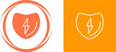 Koruma kalkanı simgeleri ayarlandı, vektör illüstrasyonu