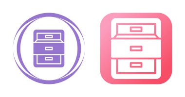 Dosya Kabinesi Web simgesi vektör illüstrasyonu