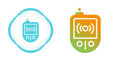 RFID Okuyucu Web simgesi vektör çizimi