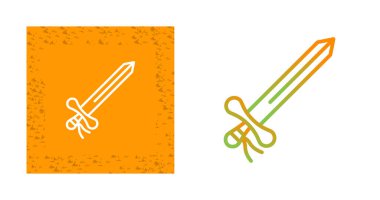 Kılıç simgeleri ayarlandı, vektör çizim şablonu 