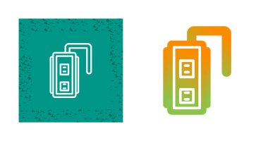 Elektrik soket vektör simgesi. Kablo ağ filtresi sembolü