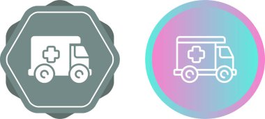 ambulans web simgesi vektör illüstrasyonu