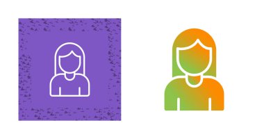 Kadın kullanıcı simgesi beyaz arkaplanda izole edildi. kullanıcı profili işareti. vektör illüstrasyonu 