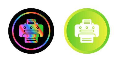 Yazıcı simgeleri ayarlandı. Web basit illüstrasyonu