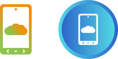 akıllı telefon simgeleri ayarlandı, vektör illüstrasyonu basit tasarım