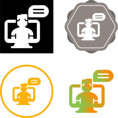 Çevrimiçi öğrenme simgeleri ayarlandı, vektör illüstrasyonu 