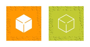 Küp vektör simgeleri. Doğrusal, siluet ve düz stil. Vektör illüstrasyonu. 