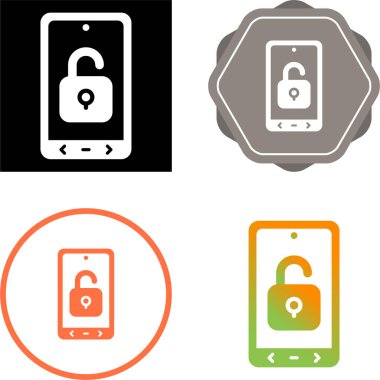 akıllı telefon simgeleri ayarlandı, vektör illüstrasyonu basit tasarım