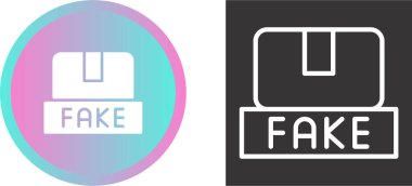 Sahte Ürünler, sahte ikonlar vektör illüstrasyonu 