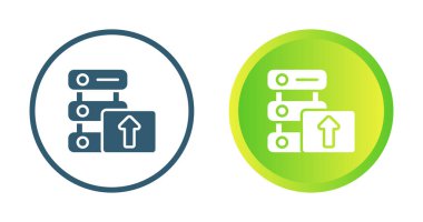 Renkli çemberler içinde veri sunucu simgeleri yükleniyor