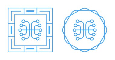 Sinirsel Ağ web simgesi vektör illüstrasyonu