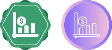 finansal grafik simgeleri ayarlandı, vektör illüstrasyonu 