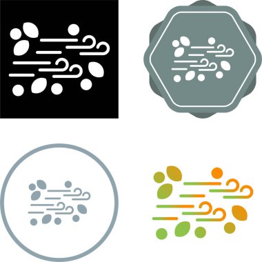 rüzgar ağ simgesi vektör illüstrasyonunu ayarla  