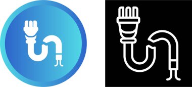 Kırık Kablo ağ simgesi vektör illüstrasyonu