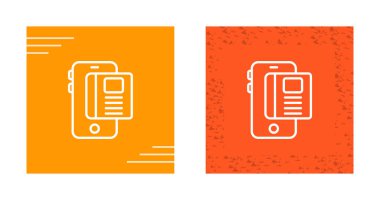 SIM kart simgeli bir akıllı telefon seti. İnce çizgi tarzı tasarım. vektör illüstrasyonu