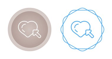 Seçim kalp simgeleri ayarlandı, vektör illüstrasyonu