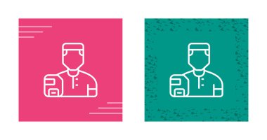 İnsan avatarları simgeleri seti, vektör illüstrasyonu basit tasarım