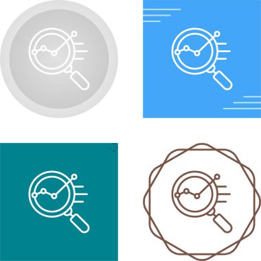 Veri Analizi simgeleri ayarlandı, vektör illüstrasyonu