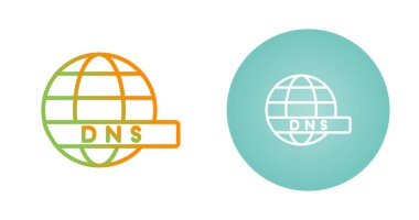 DNS web simgeleri vektör illüstrasyonu