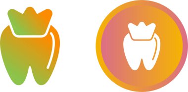 Diş sağlığı kliniği logosu şablonu, diş simgeleri, vektör illüstrasyonu