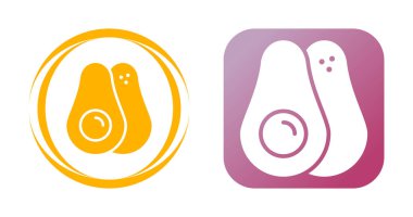 avokado meyve simgelerini beyaz arkaplanda izole et