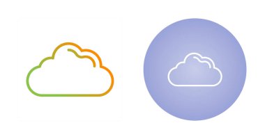 Beyaz arkaplanda izole edilmiş bulut simgeleri