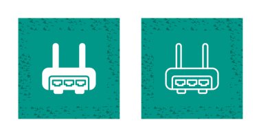 Wi-Fi yönlendiricileri simgeleri web basit illüstrasyon
