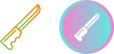 İzole üzerinde beyaz arka plan bıçak Icons set