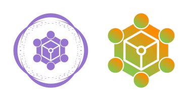 Blockchain web simgesi vektör illüstrasyonuName