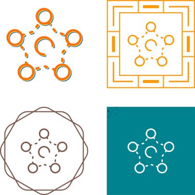 Molekül simgesi seti, vektör illüstrasyonu. 