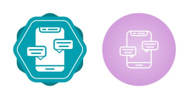 İleti simgeleri ayarlandı, vektör illüstrasyonu