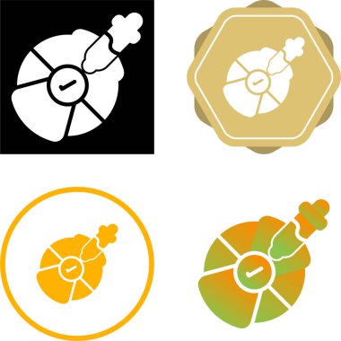 beyaz arkaplanda izole edilmiş renk tekeri ve pipet simgeleri, vektör illüstrasyonu 