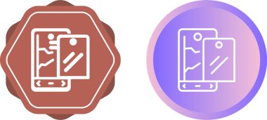 akıllı telefon simgeleri ayarlandı, vektör illüstrasyonu basit tasarım