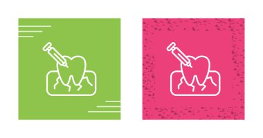 diş tedavisi simgesi işaret vektör illüstrasyonu 