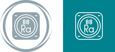 Radyum kimyasal element simgeleri vektör illüstrasyonu