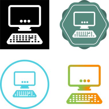 Bilgisayar web simge vektör çizim