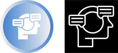 Basit simgelerle temiz beyaz arkaplan, Doğal Dil İşleme