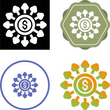  Bütçeleme ve Öngörü web simgesi basit illüstrasyon