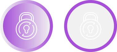 satır yuvarlak kilit simgeleri beyaz arkaplanda izole edildi.