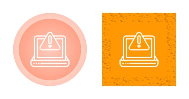 Beyaz arkaplanda dizüstü bilgisayarlar ve uyarı simgeleri kümesi, vektör illüstrasyonu    