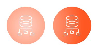 Satır veritabanı simgelerini beyaz arkaplan, vektör illüstrasyonuna ayarla 