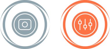 Müzik eşitleyici simgeleri ayarlandı, vektör illüstrasyonu