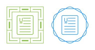 Belge Altı çizili simgeler vektör illüstrasyonunu ayarla 