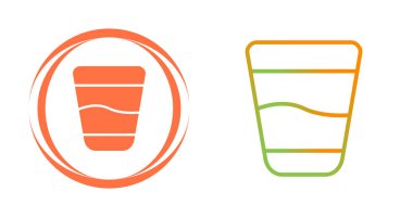 bir bardak su ağı ikonu vektör illüstrasyonu