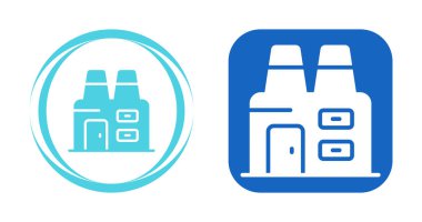 Fabrika ikon vektör çizimi tasarımı