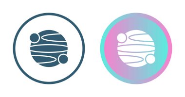 Basit ağ simgeleri. Daireli illüstrasyon