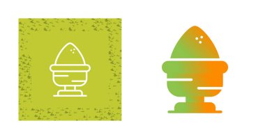 Haşlanmış yumurta ağ ikonu vektör illüstrasyonu