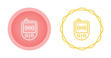 RFID Okuyucu Web simgesi vektör çizimi