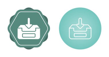 Beyaz arkaplanda izole edilmiş gelen kutusu simgeleri kümesi, vektör illüstrasyonu  